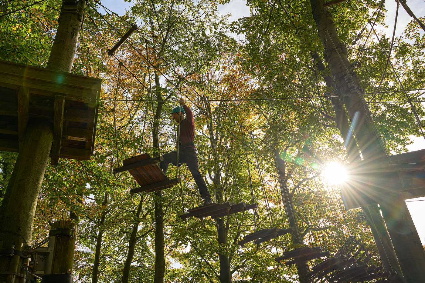 Hoch hinaus im Abenteuerpark