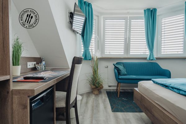 Traditionelle deutsche Küche am Mainufer