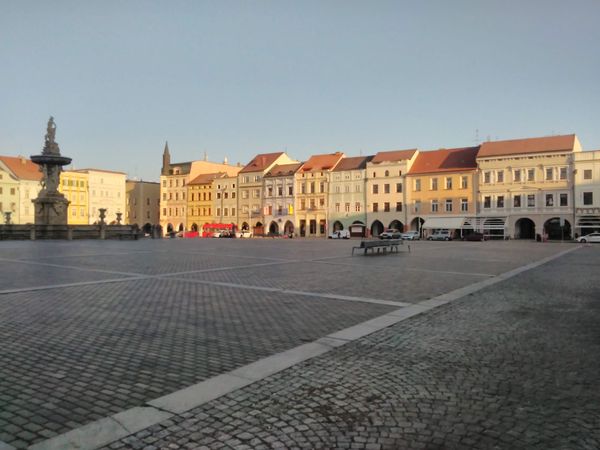 Architektonisches Herz von Budějovice