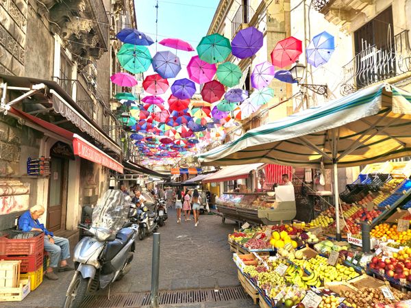 Buntes Treiben im Fischmarkt