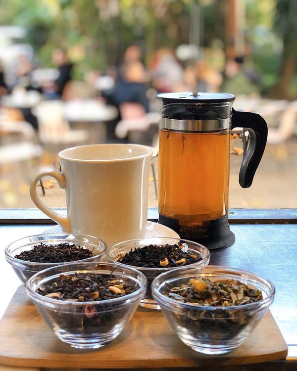 Morgenkaffee im Schatten grüner Ruhe, umgeben von lokalem Flair