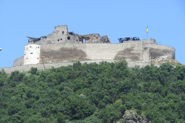 Historisches Panorama über Deva