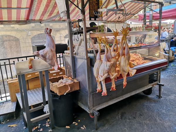Lebendiger Fischmarkt mit lokalem Flair