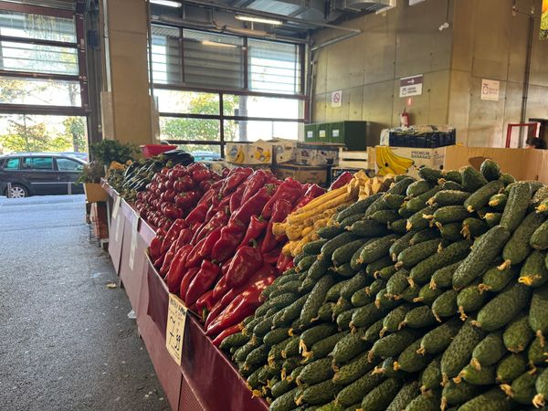 Lebendiger Markt mit lokalen Schätzen