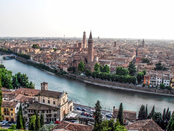 Sonnenuntergang mit Blick auf Verona