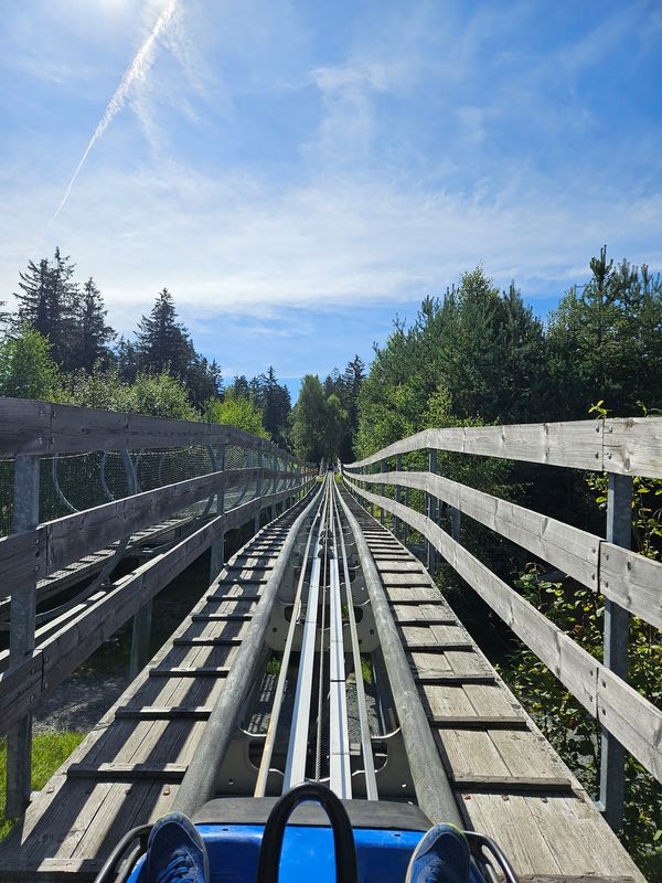 Rasante Abfahrt im Fichtelgebirge