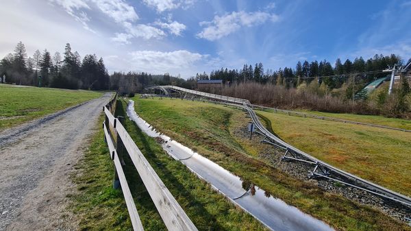 Rasante Abfahrt im Fichtelgebirge
