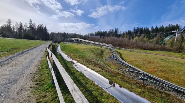 Rasante Abfahrt im Fichtelgebirge