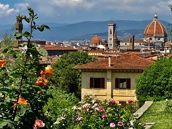 Romantische Flucht mit Rosenblick