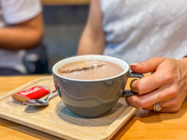 Kaffee-Kunst im Keller des Marktes