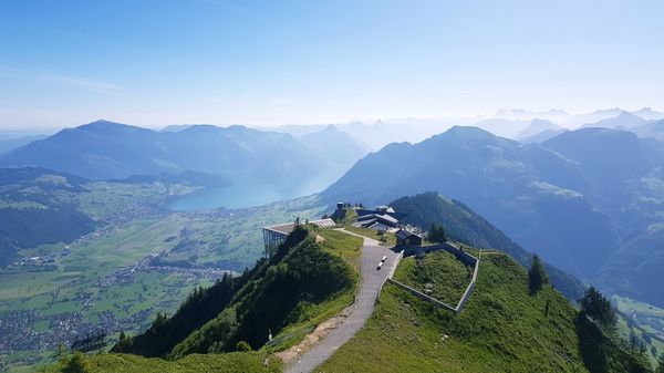 Bergfahrt mit offener Gondel