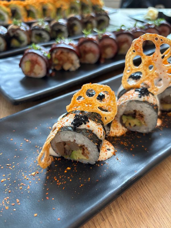 Veganes Sushi in gemütlicher Atmosphäre