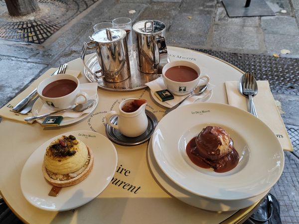 Historic cafe in literary Saint-Germain