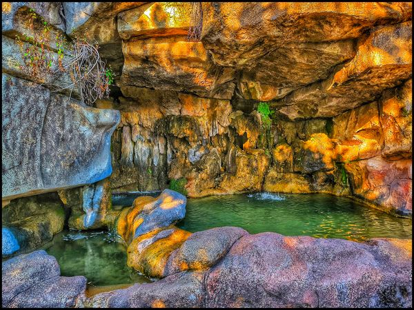 Erfrischung am Wasserfall