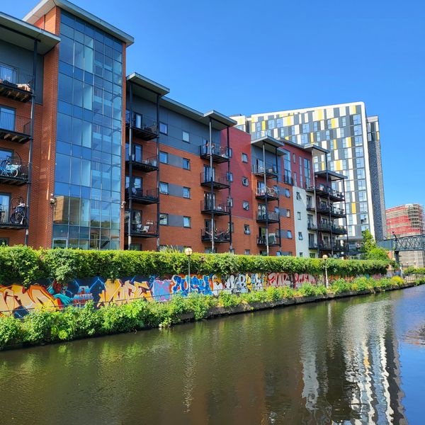 Manchester vom Wasser aus