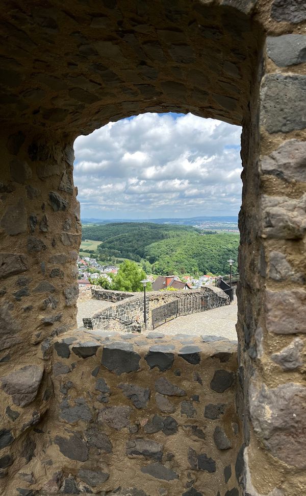 Historische Burg mit Panoramablick