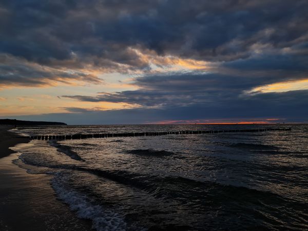Sonnenuntergang am breitesten Strand der Ostsee