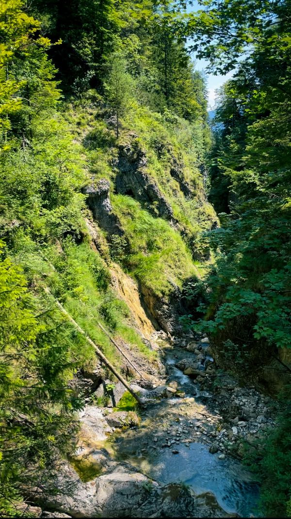 Familienwanderung durch die Klamm