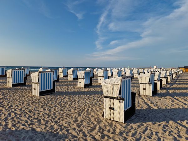Sonnenuntergang am breitesten Strand der Ostsee