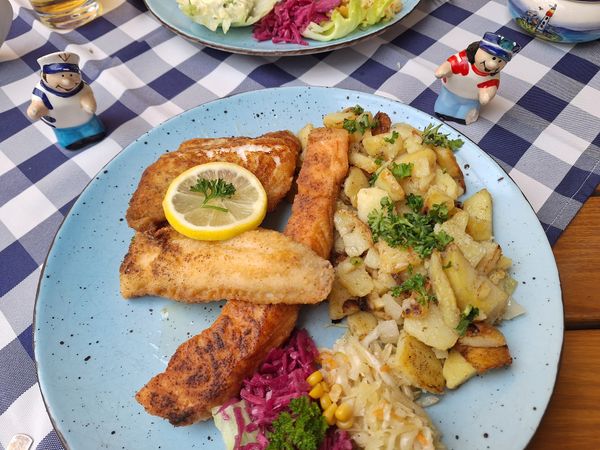 Frischer Fisch mit Aussicht
