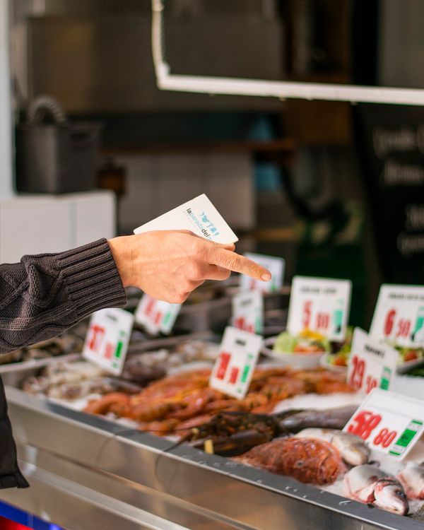 Frischen Fisch direkt vom Markt