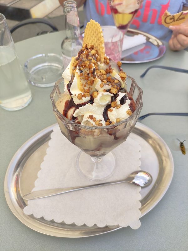Eis mit Ausblick