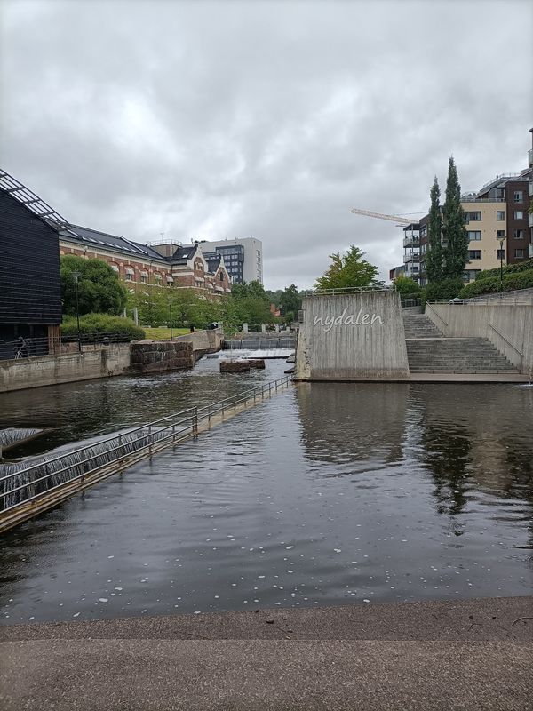 Kühles Flussbad