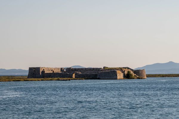 Panoramablick vom historischen Schloss