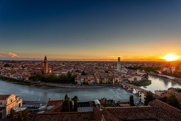 Sonnenuntergang mit Blick auf Verona