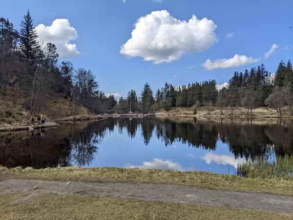 Panoramablick über Bergen