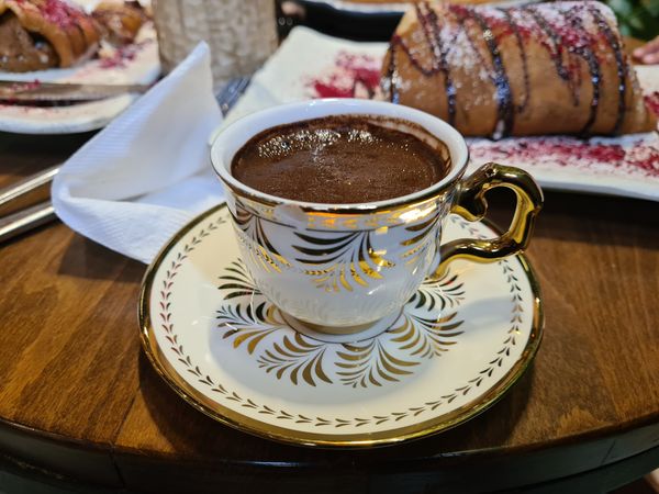 Albanischen Kaffee genießen