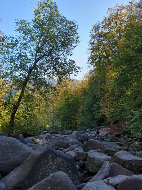 Klettern im mystischen Felsenmeer