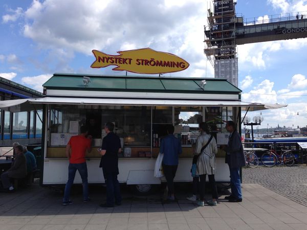 Traditioneller Hering vom Food Truck