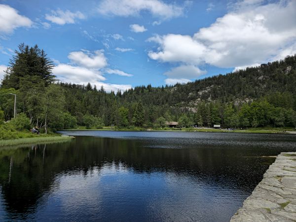 Panoramablick über Bergen