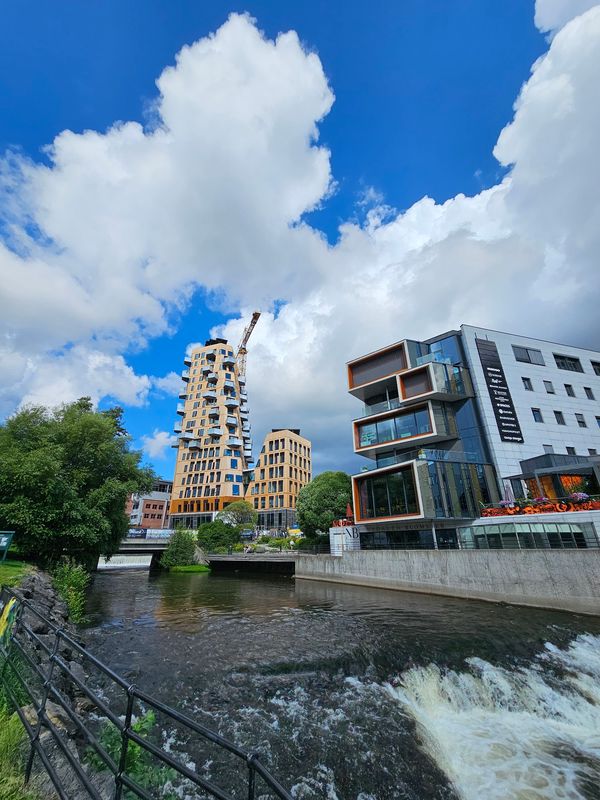 Kühles Flussbad