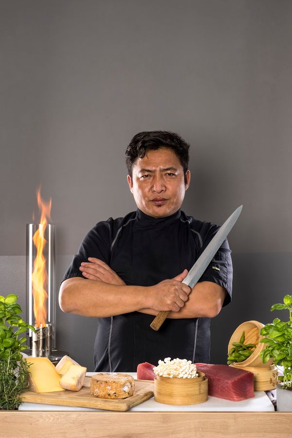 Japanische Küche mit Meerblick