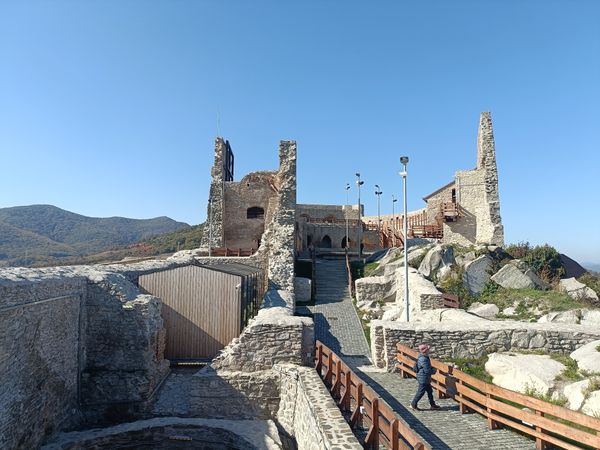 Historisches Panorama über Deva