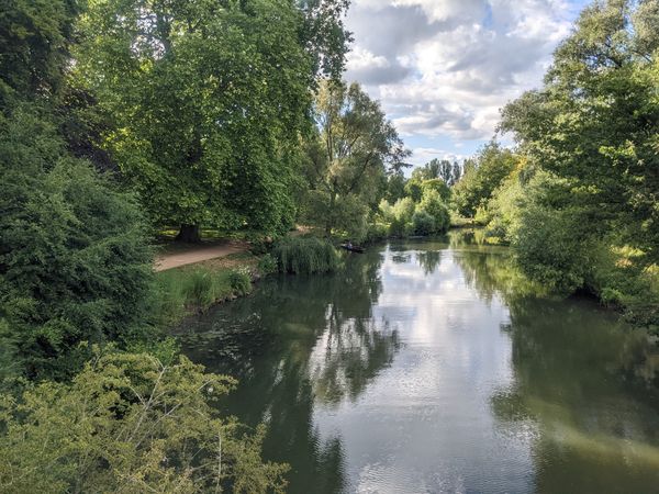 Malerischer Weg durch Parks