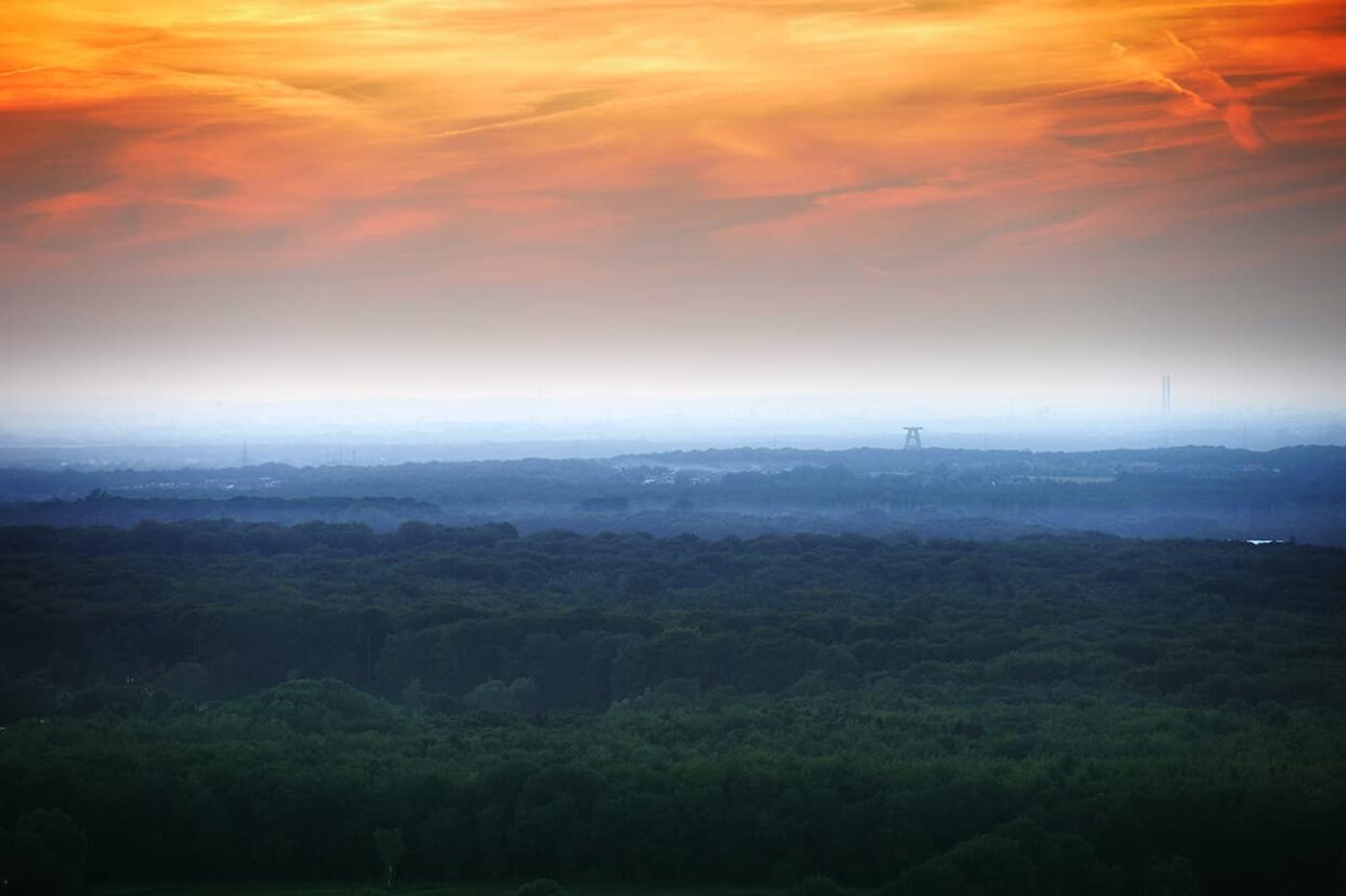 Höchste Aussicht auf das Ruhrgebiet