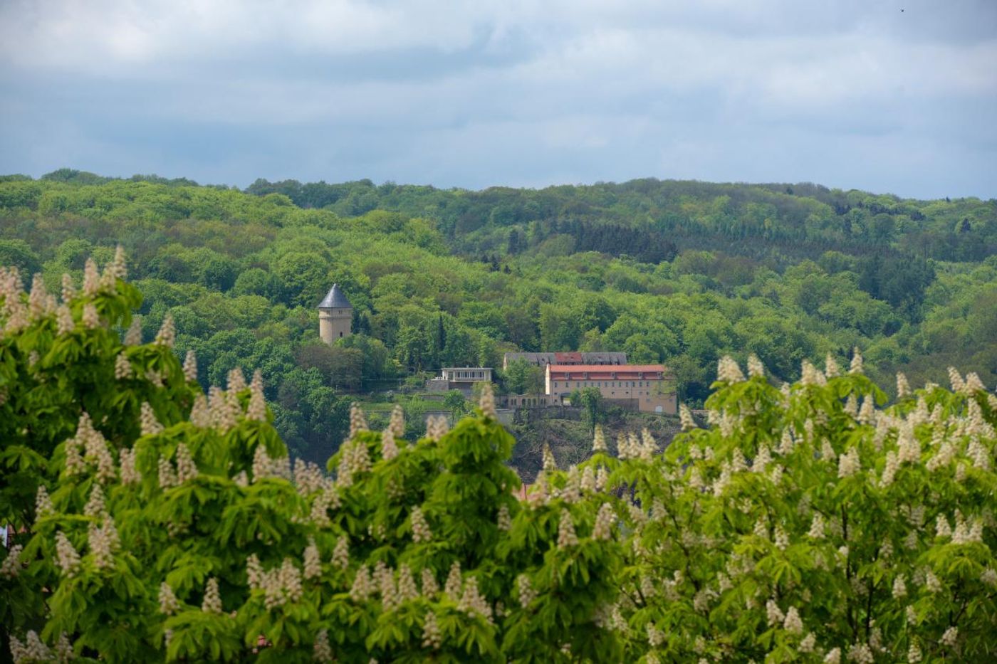 Magischer Ausblick über historische Stadt