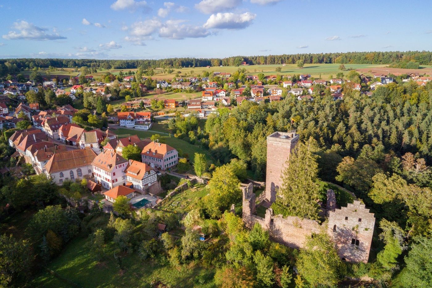 Panoramablick und mittelalterliches Flair