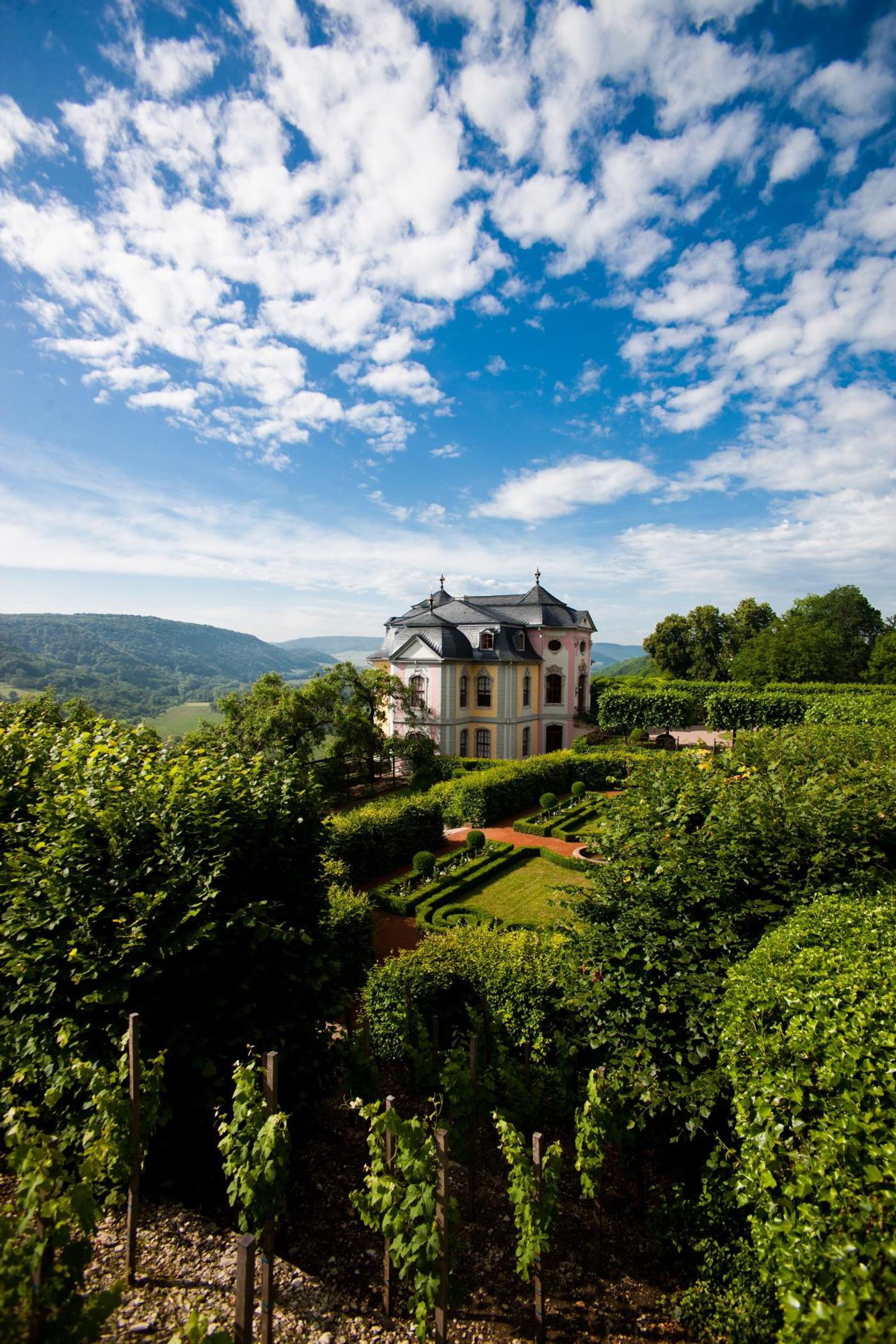Majestätische Bauten über dem Saaletal