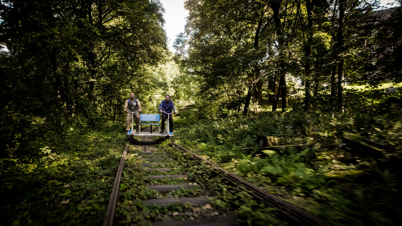 Draisinenfahrt durchs Bergische Land