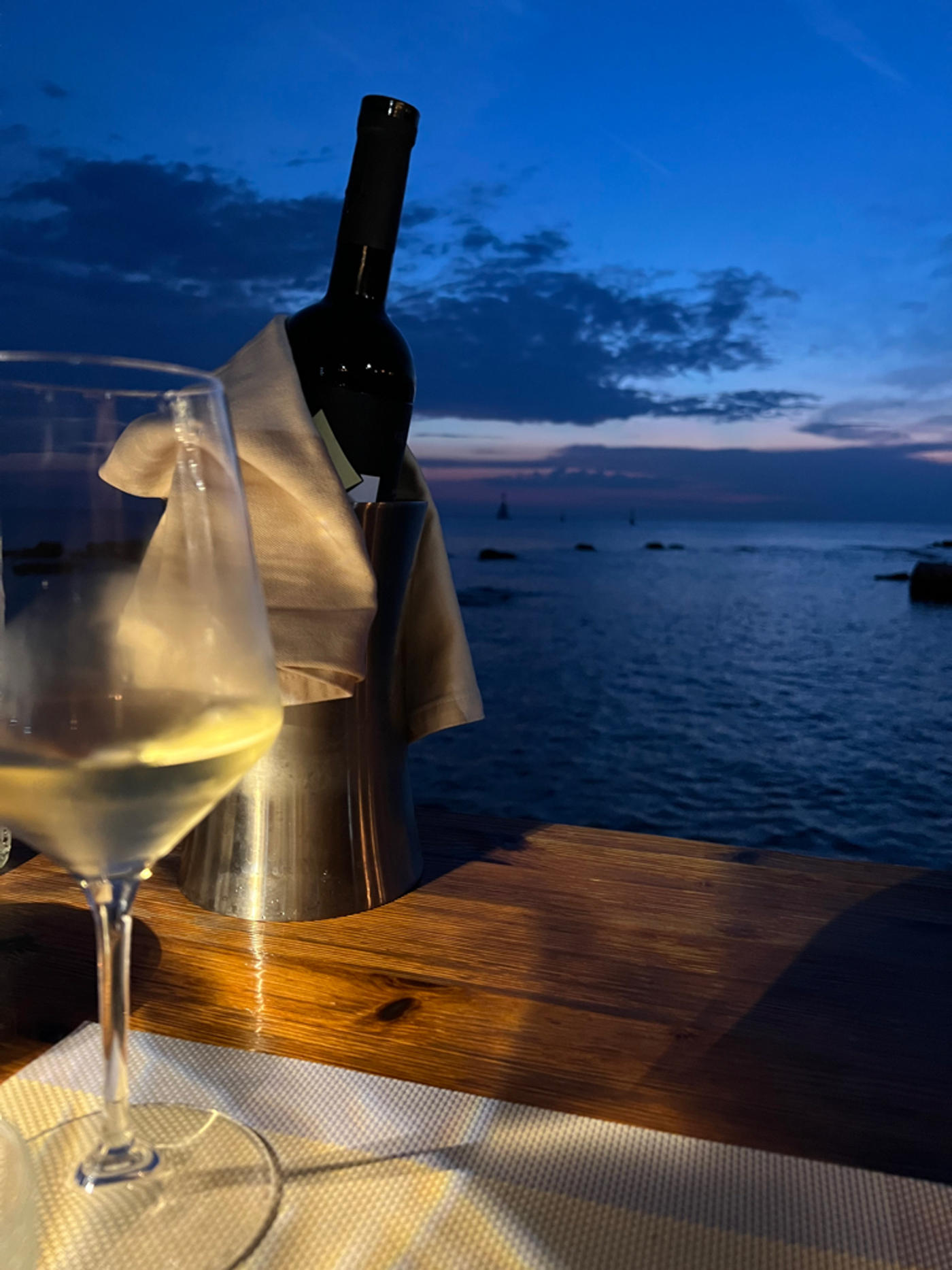 Dinner on the sea 🌊 and all you can see is sea!