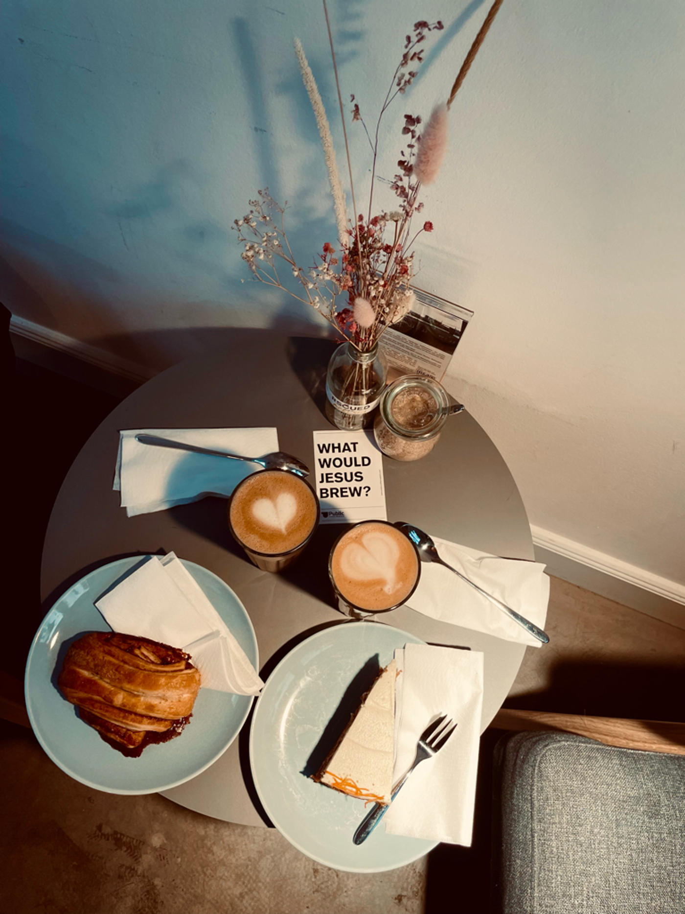 Jesus also loves coffee and cake.