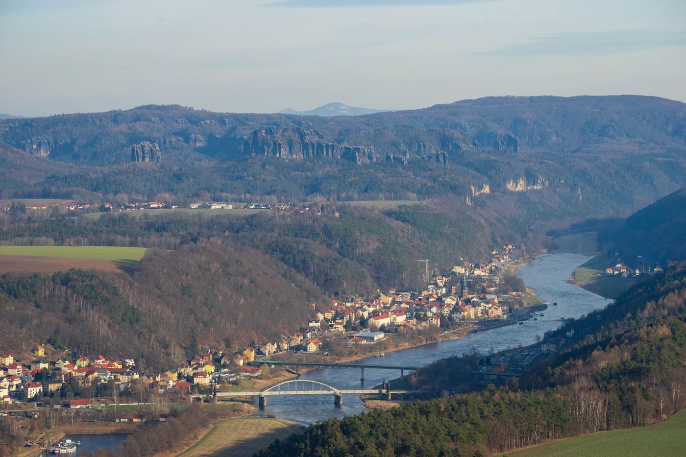 Panoramablick vom Lilienstein